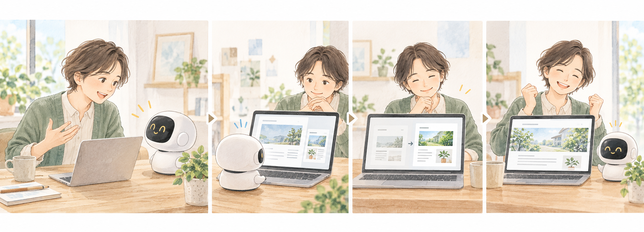 チャッピーへの指示からホームページが更新されるまでの流れ